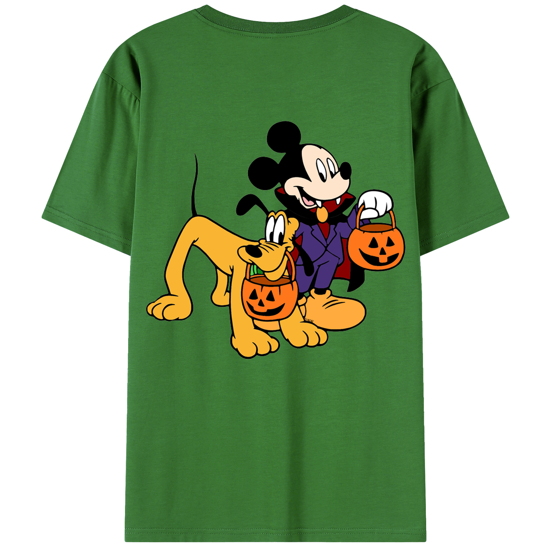 （画像用） ミッキーマウス Mickey Mouse レディース半袖Tシャツ(バックプリント)